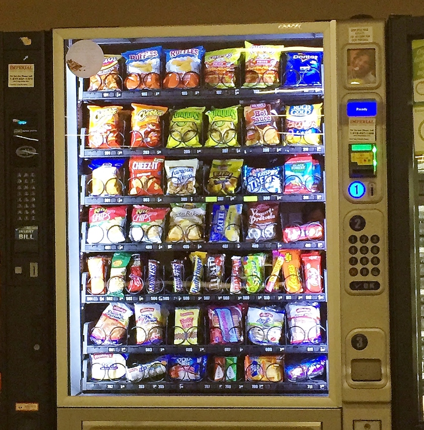 vending machine with junk food