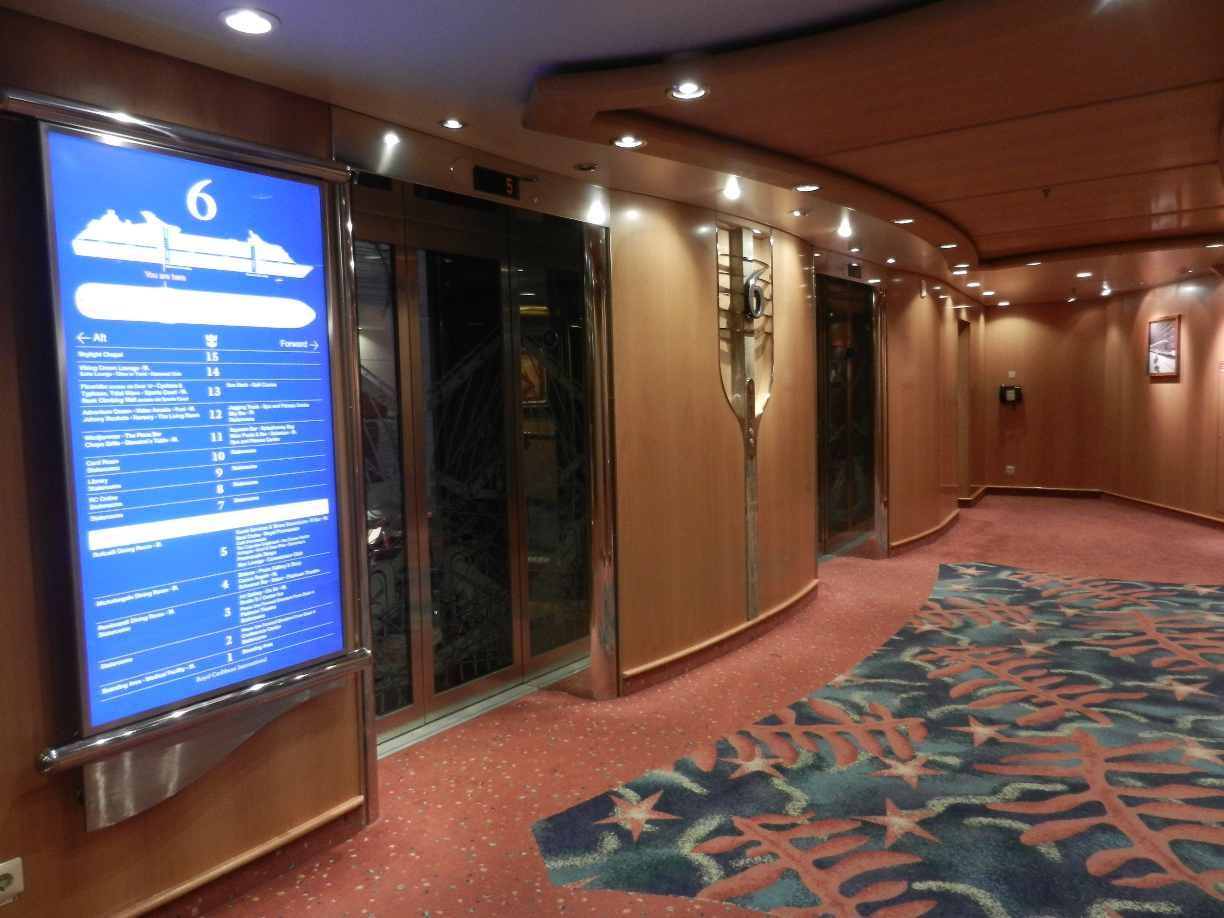 elevators on a ship