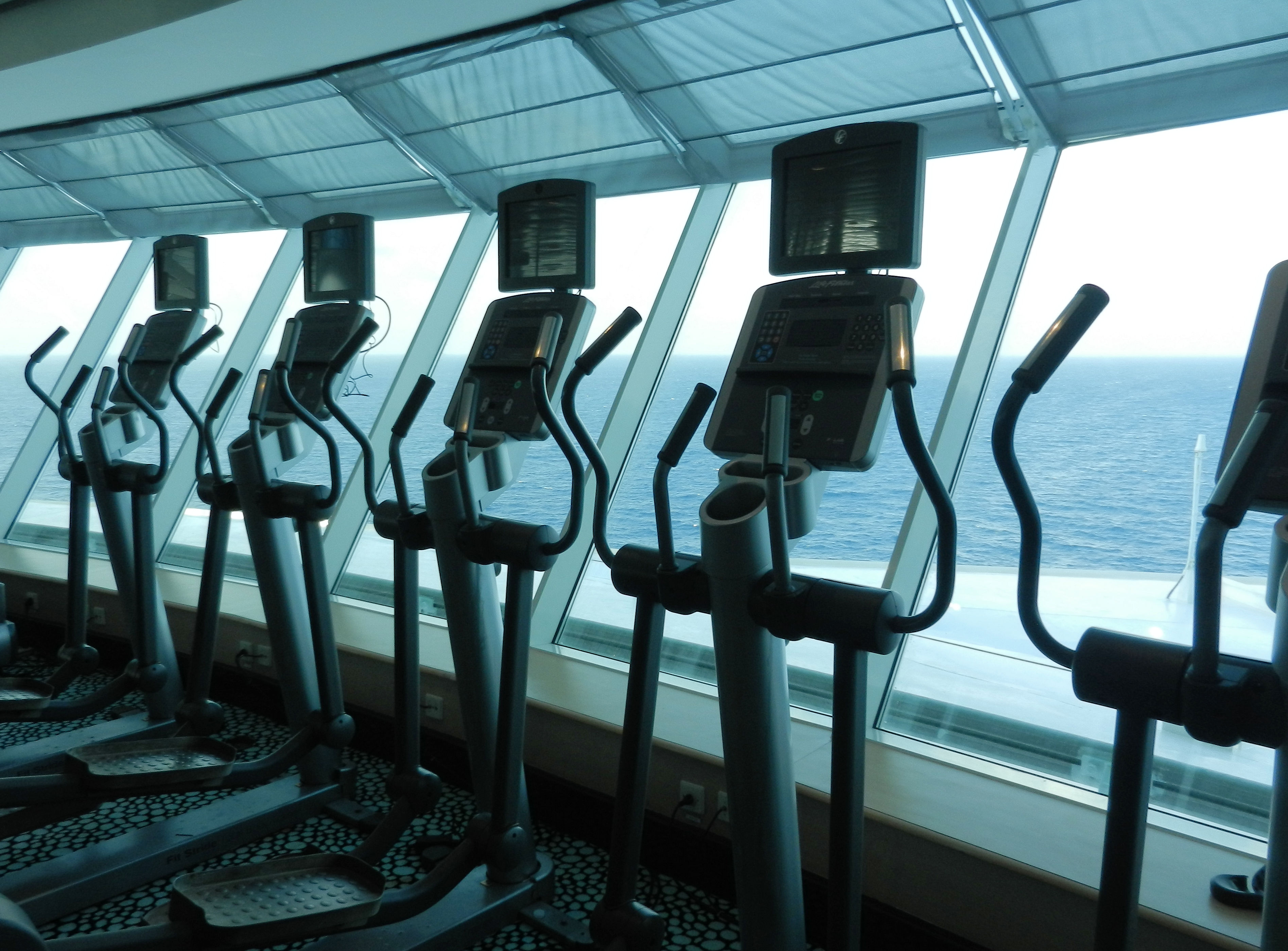 exercise equipment on a cruise ship