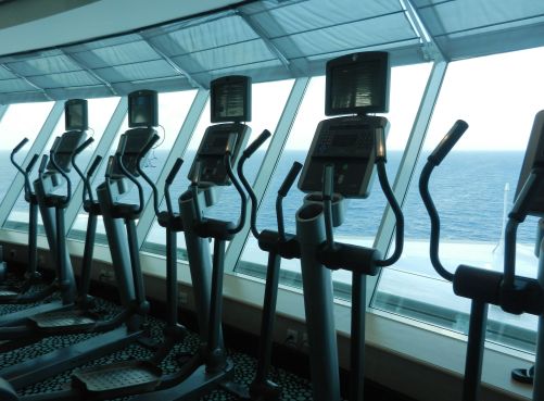 exercise equipment on a cruise ship