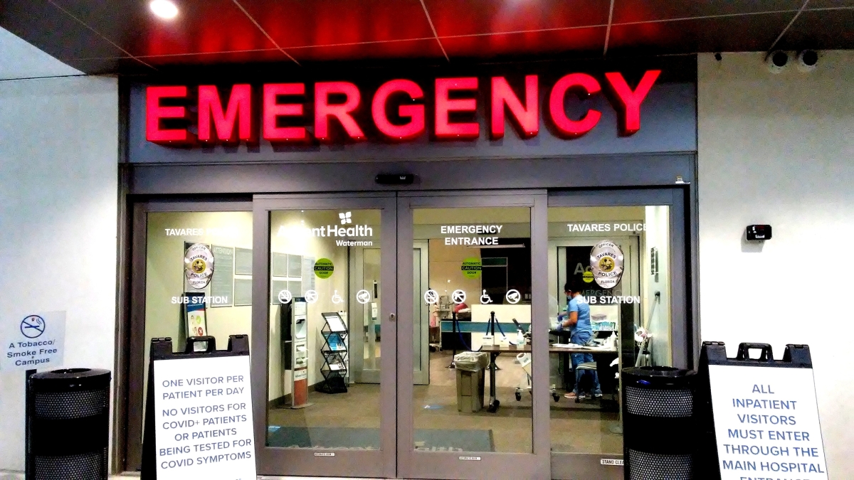 a hospital emergency entrance